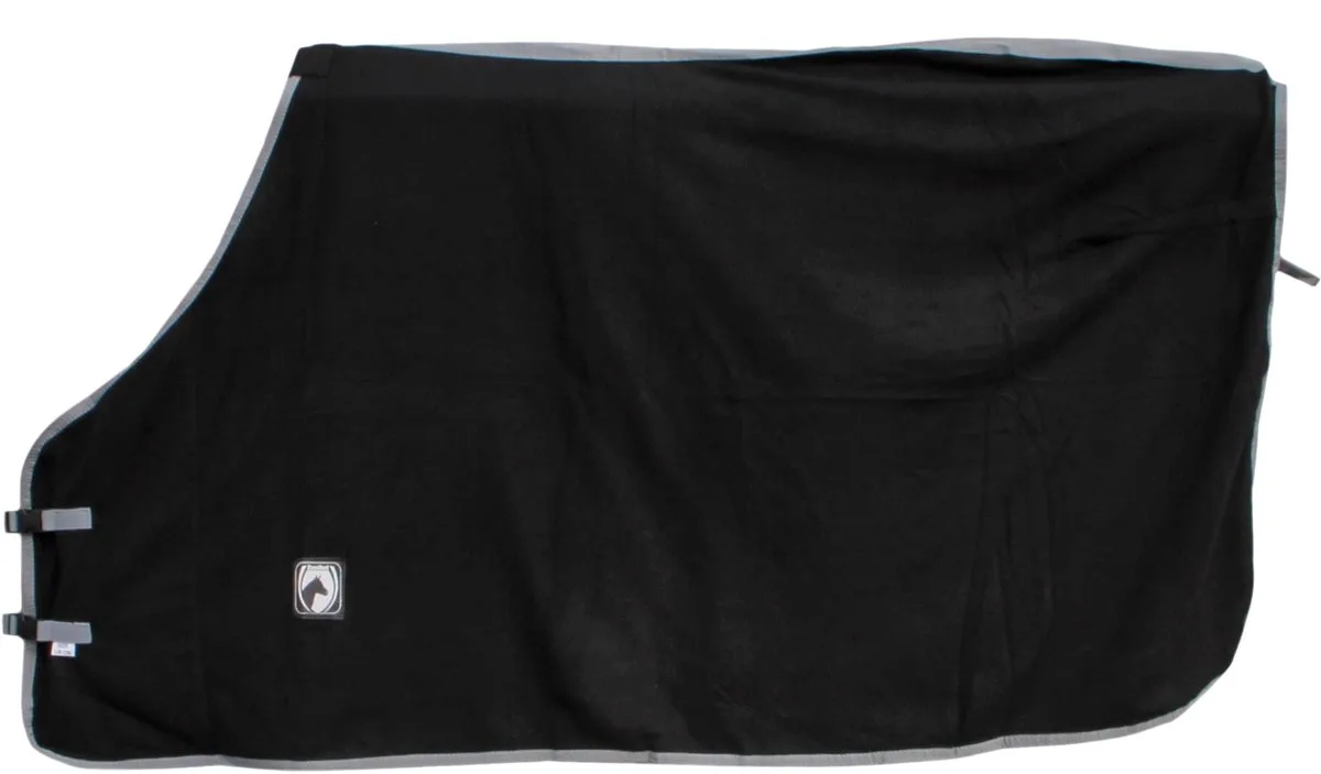 Excellent Fleece Deken - Zwart/Grijs - 125/175 cm de Holland Animal Care en Noir – photo produit