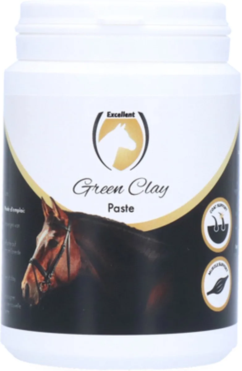 Excellent Groene Klei pasta - Ter ondersteuning van het herstellend vermogen van de huid - Geschikt voor paarden - 500 Gram de Holland Animal Care – photo produit
