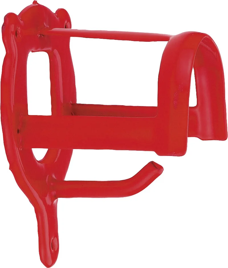Excellent Halsterhouder - Halster en teugel houder - Rond model - Metaal - H13.5xL9.5xB10 cm de Holland Animal Care en Rouge – photo produit