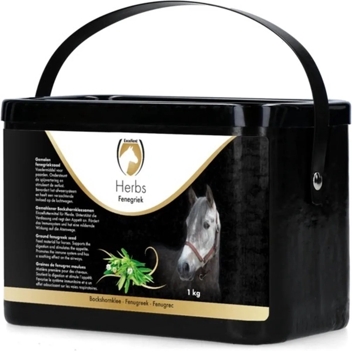 Excellent Herbs Fenegriek - 1 kg - Ter ondersteuning van de algehele weerstand en ter stimulatie van de eetlust - Geschikt voor paarden de Holland Animal Care – photo produit