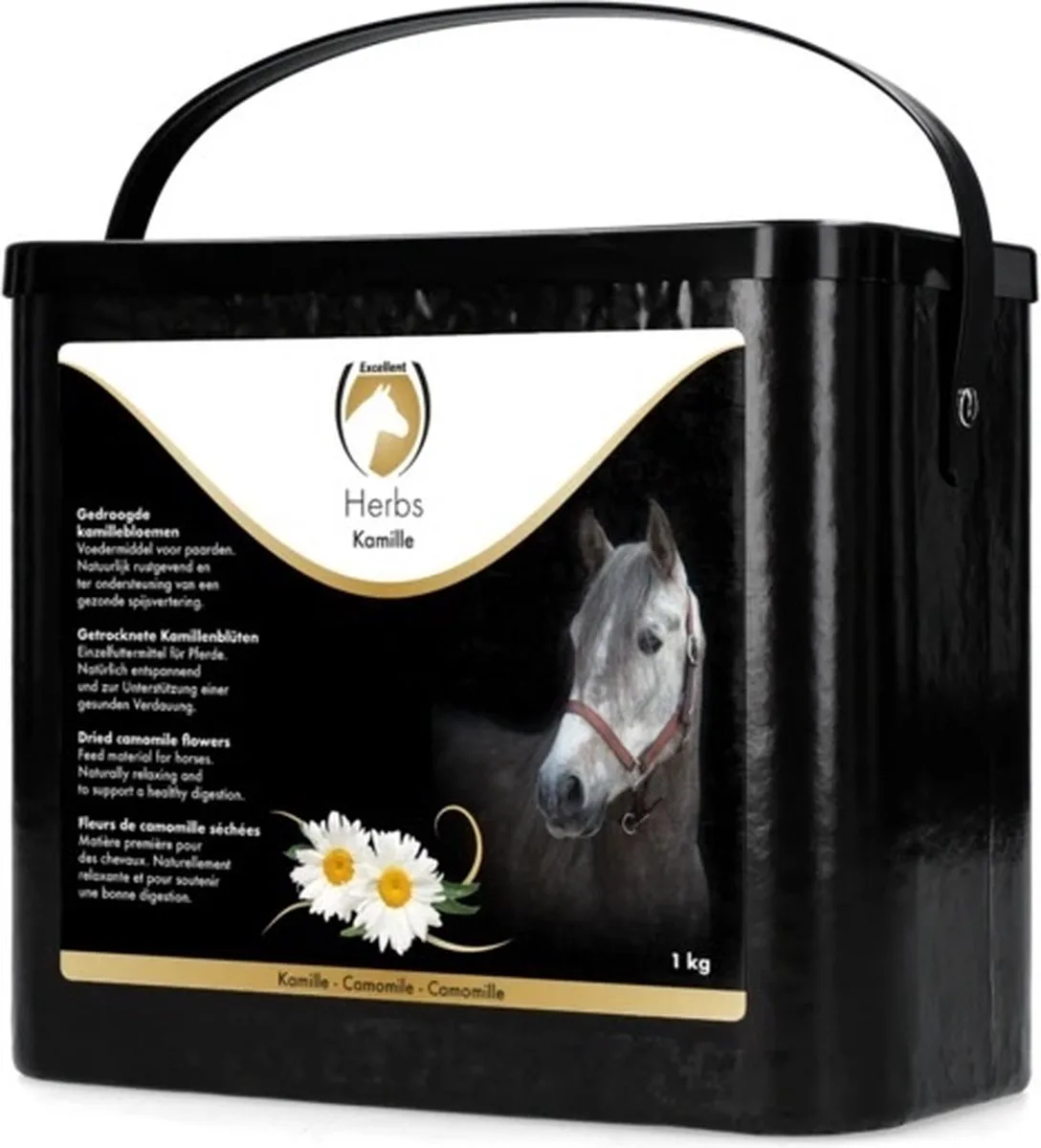 Excellent Herbs Kamille 1 kg – Ter ontspanning en ondersteuning van de spijsvertering – voor Paard en Pony – natuurlijk rustgevend de Holland Animal Care – photo produit