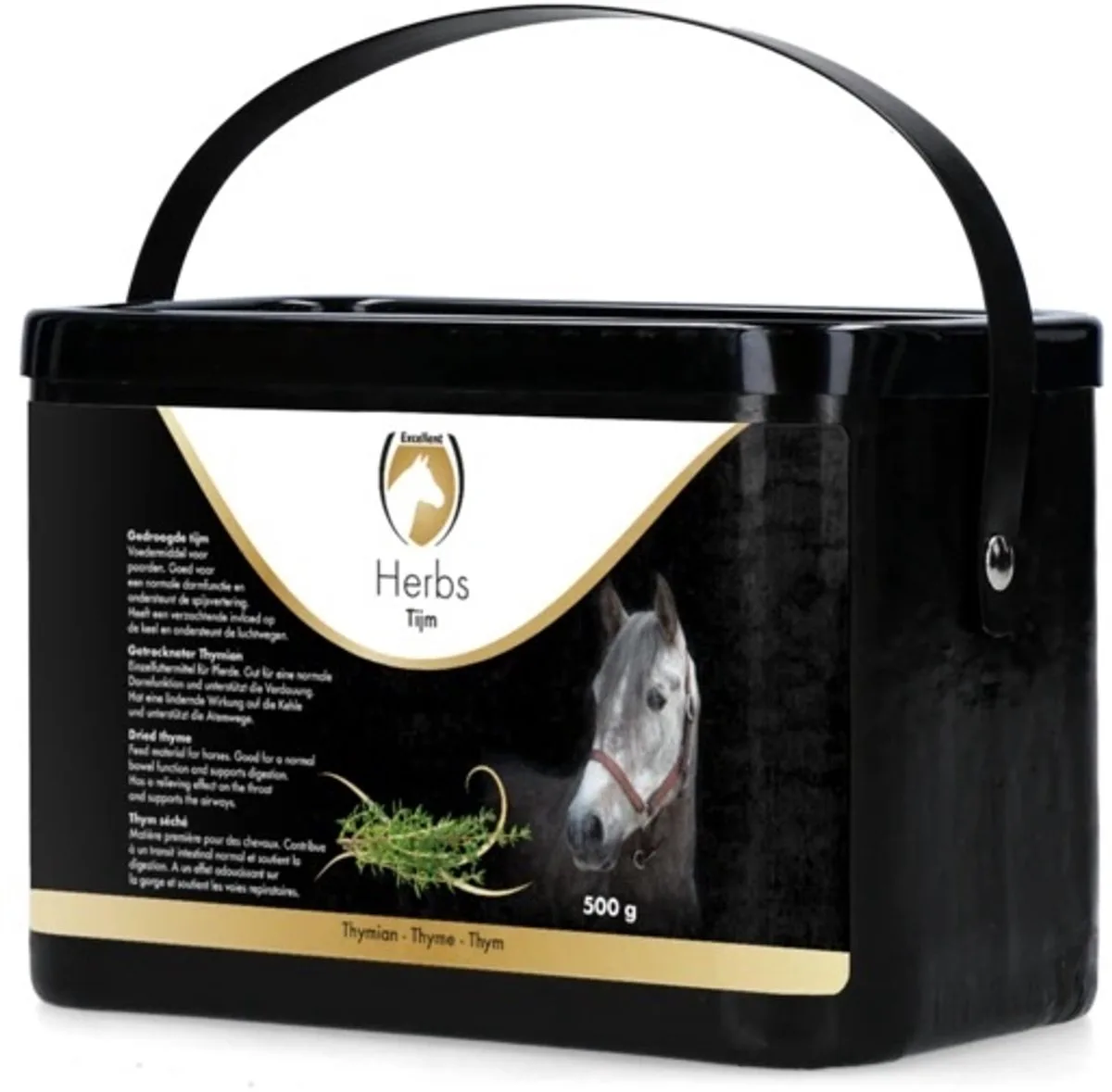 Excellent Herbs Tijm - 500 gram - Verzachtende invloed op de keel – Ondersteunt spijsvertering en luchtwegen – Geschikt voor paarden de Holland Animal Care – photo produit