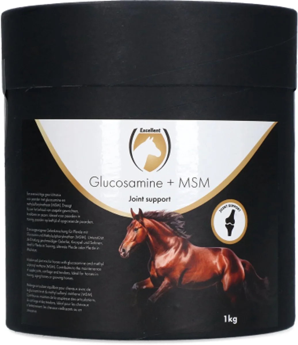 Excellent Horse Glucosamine + MSM 1 kg - Paardensupplement - Ondersteuning Gewrichten - Paardenverzorging - Poedervorm de Holland Animal Care – photo produit