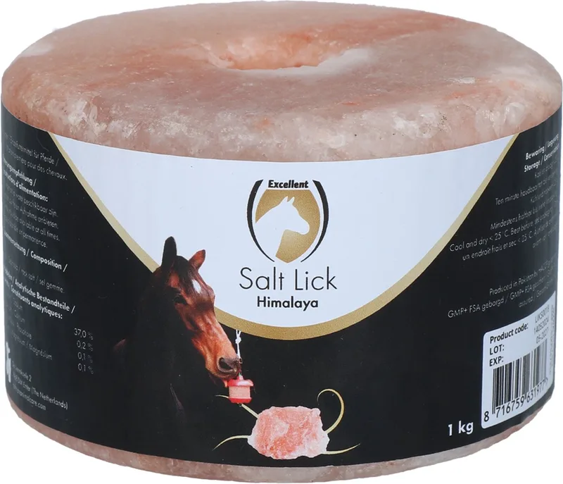 Excellent Horse - Liksteen Himalaya - Bron van Zout - Geschikt voor Paarden - 1 kg de Holland Animal Care en Rose – photo produit