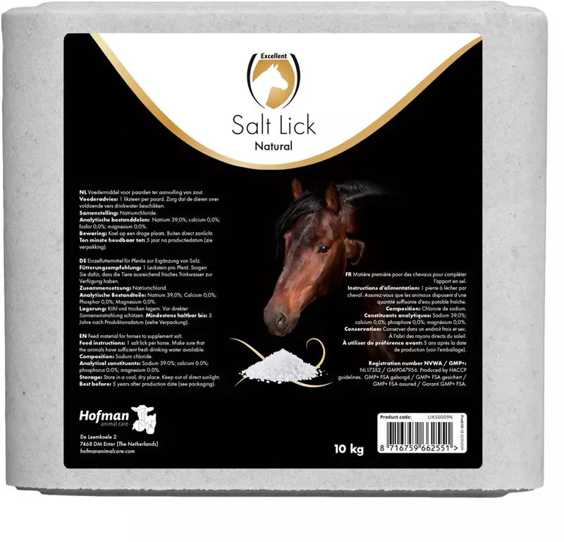 Excellent Horse Liksteen Paard - 100% Rotszout - Mineraal Liksteen - 10 kg de Holland Animal Care en Gris – photo produit