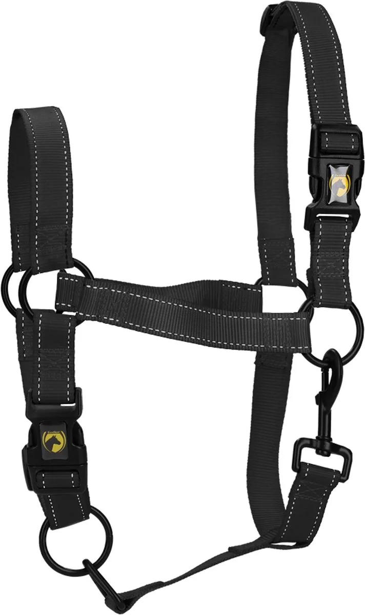 Excellent Horse - M - Premium Essential Halster - Reflecterend halster voor paard - Geschikt voor paarden de Holland Animal Care en Noir – photo produit