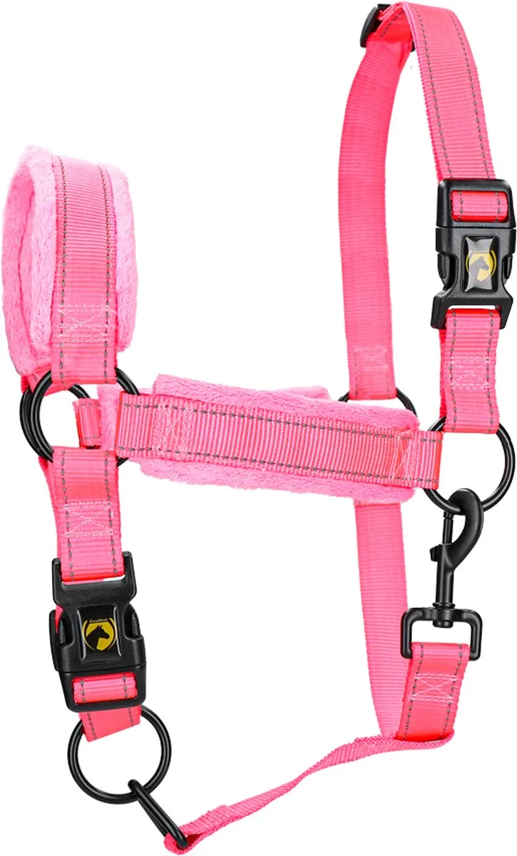 Excellent Horse Superior Essential Halster - S (Shet) - Reflecterend - Fleece onderlegde neusriem - Paarden von Holland Animal Care in Rosa – Produktfoto