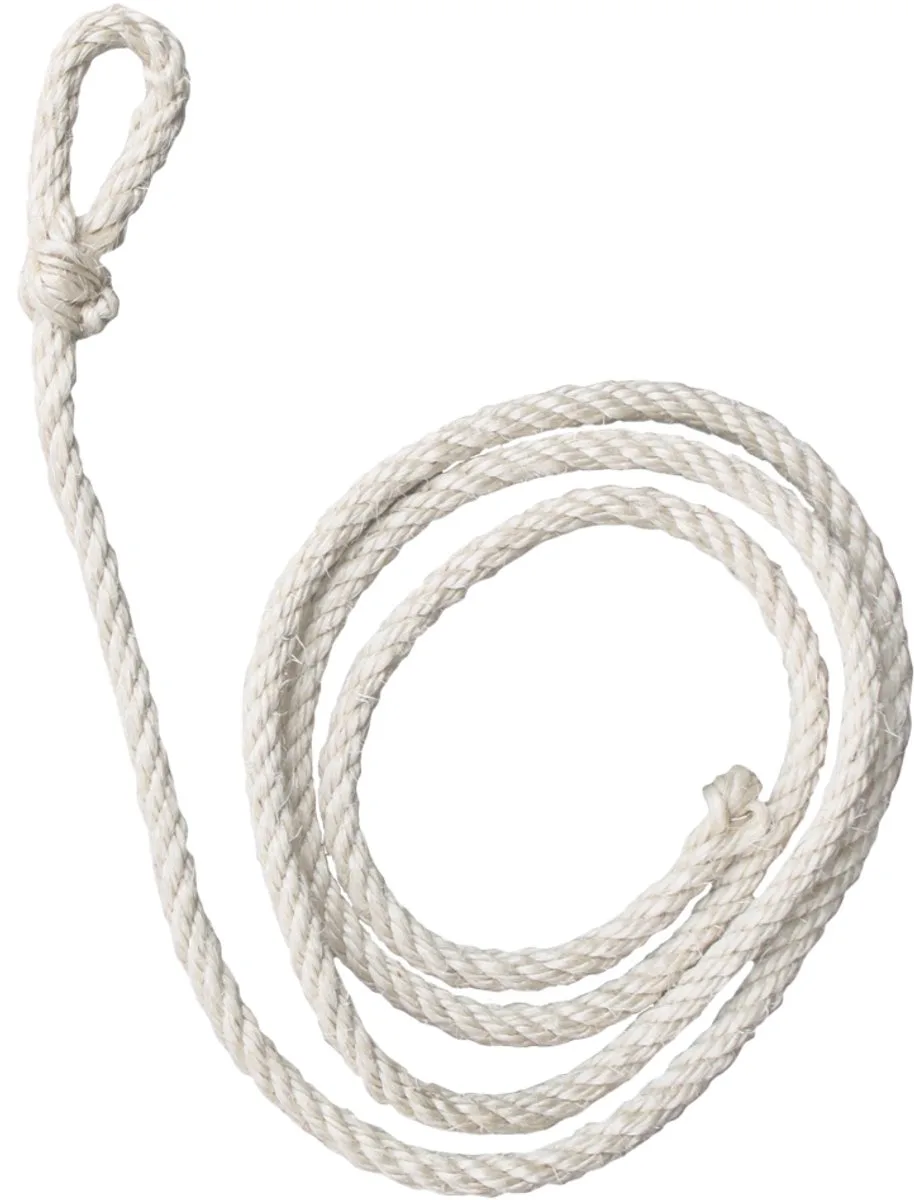 Excellent Koetouw - Gevlochten - PP - Touw - Polypropyleen - Touw met lus - 4-slags - 240 cm - 1 cm dik de Holland Animal Care en Blanc – photo produit