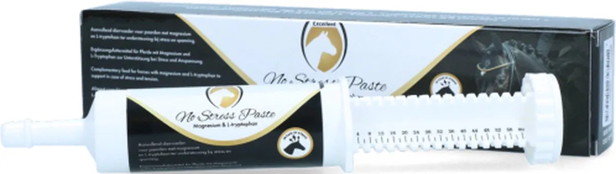 Excellent No Stress Pasta Horse 1 Dosis - Anti Stress Paarden - Ter ondersteuning tijdens stress en spanning de Holland Animal Care – photo produit