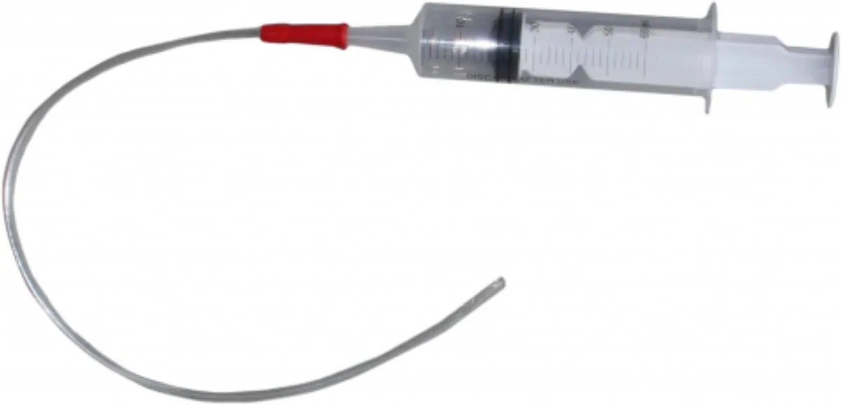 Excellent - Roslam zonder fles - Lammerensonde met spuit - Transparant - 19 CM van Holland Animal Care in Rood – productfoto