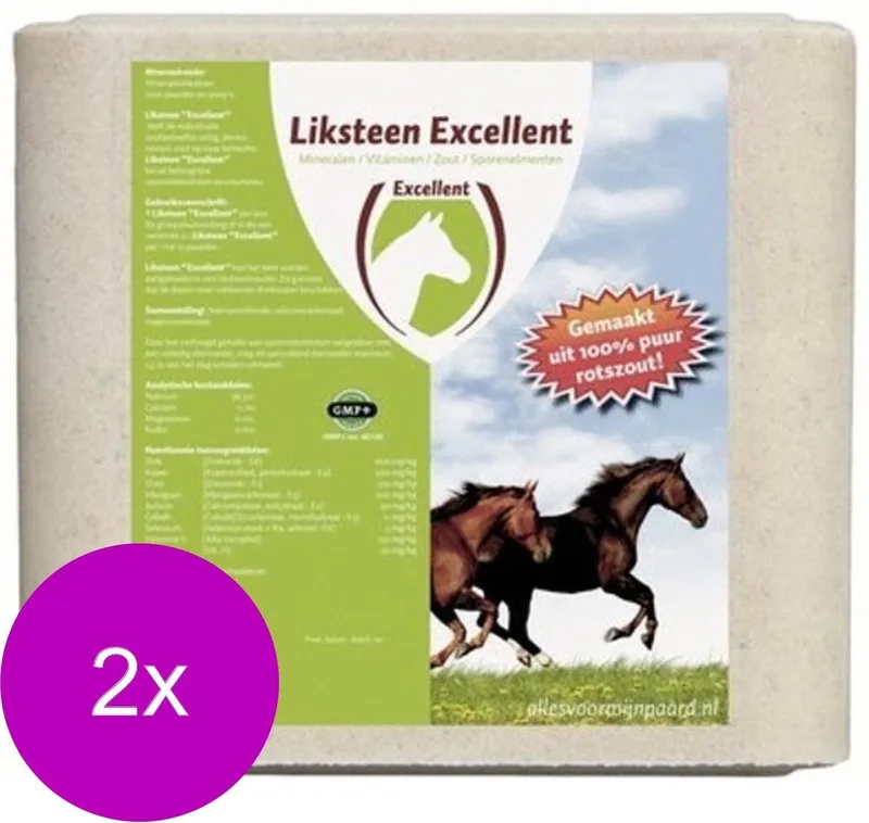Excellent Salt Lick Liksteen Paard - Voedingssupplement - 2 x 10 kg Salt Lick von Holland Animal Care – Produktfoto