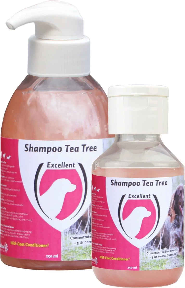 Excellent Shampoo - Sterk reinigende en verzorgende concentraat shampoo - Geschikt voor honden - Tea Tree - 100 ml by Holland Animal Care – product photo