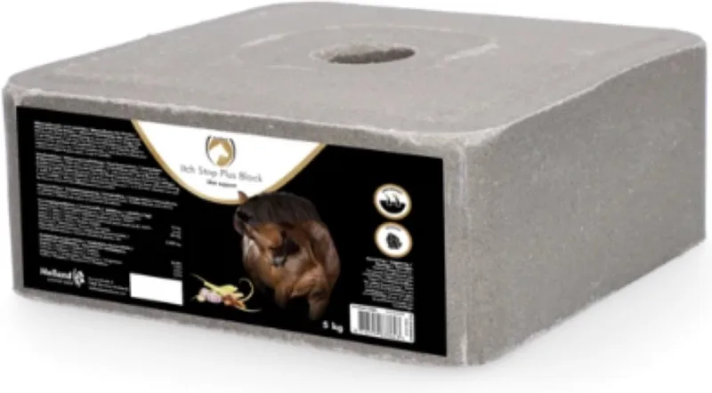 Excellent Stop Plus Blok - 5 kg - Liksteen - Ter ondersteuning bij een droge, rode en gevoelige huid - Geschikt voor paarden by Holland Animal Care – product photo