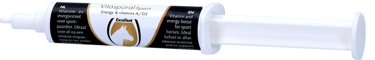 Excellent Vitasporal Horse Sport - 1 x 12 ml - Energieboost & Sneller herstel - Vitamine A & D3 - Geschikt voor paarden van Holland Animal Care – productfoto