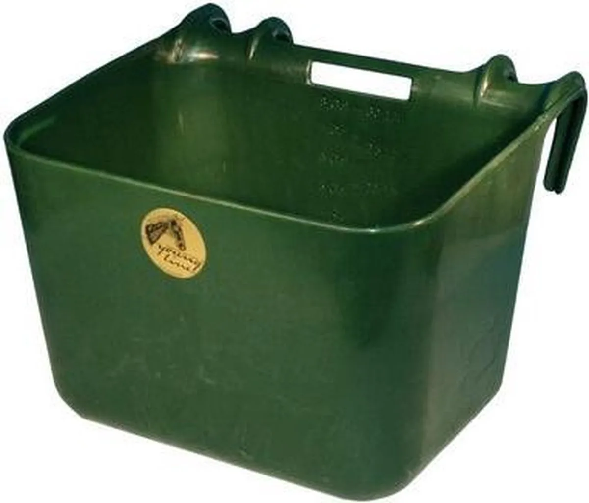 Excellent Voerbak - Drinkbak - Voerbak boerderijdier - Inclusief ophangbeugel - 30 Liter - KS - donkergroen de Holland Animal Care en Vert – photo produit