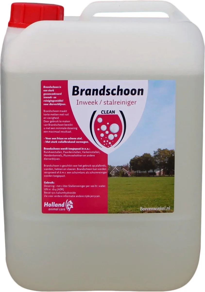 H.A.C. Brandschoon Stallenreiniger 10L de Holland Animal Care en Multicolore – photo produit