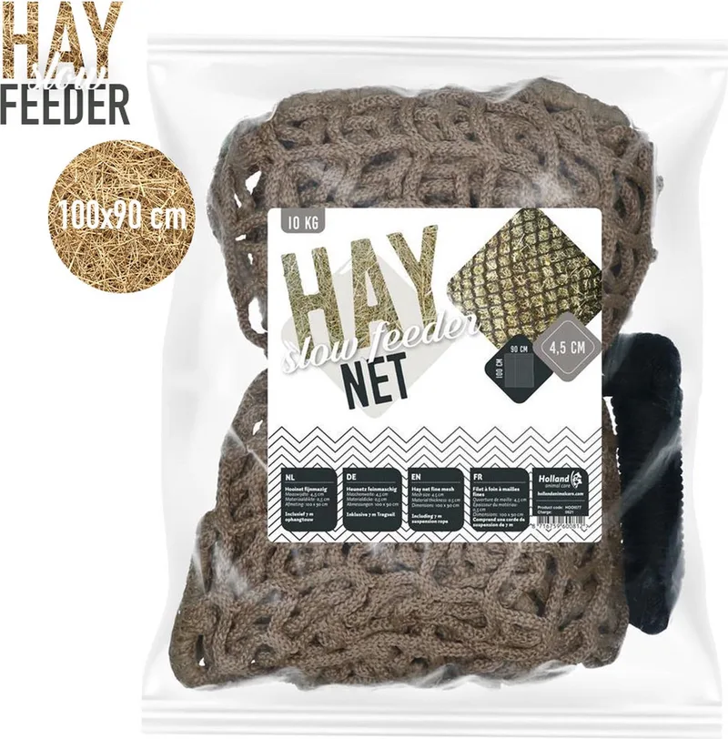 Hay Slowfeeder 100x90 cm – Hooinet paarden - Slowfeeder paarden – Tegen stalverveling - Meer dan 1000 kg trekkracht – Tot 10 kg hooi von Holland Animal Care in Enkel net – Produktfoto