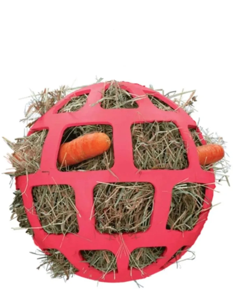 Hay Slowfeeder Fun&Flex Ø 22 cm – Hooinet paarden - Slowfeeder paarden – Geschikt voor grazende dieren – Tegen stalververling – Tot 1 kg hooi de Holland Animal Care en Rose – photo produit