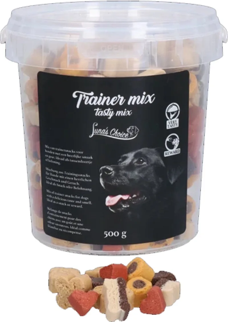 Luna’s Choice Trainermix - 500 Gram - Gemengd - Hondensnack voor bij de training - Hondensnoepjes – Semi-moist – Geen toegevoegde suikers von Holland Animal Care – Produktfoto