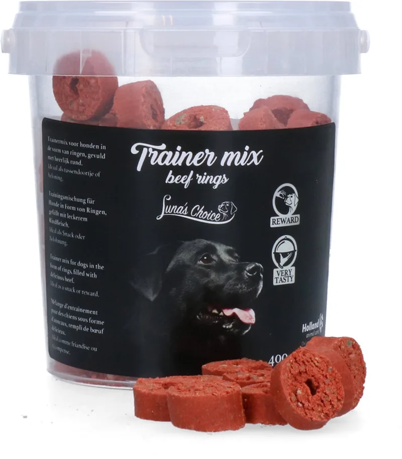 Luna’s Choice Trainermix Biefringen – 135 Stuks – 400 Gram - Hondensnacks voor bij de training – Zachte hondensnoepjes – Geen toegevoegde suikers von Holland Animal Care – Produktfoto