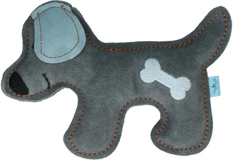 Tiny Doodles Doggy - Doodles Puppy - Hondenspeelgoed - Honden speeltje met piep - 17 cm by Holland Animal Care in Blue – product photo