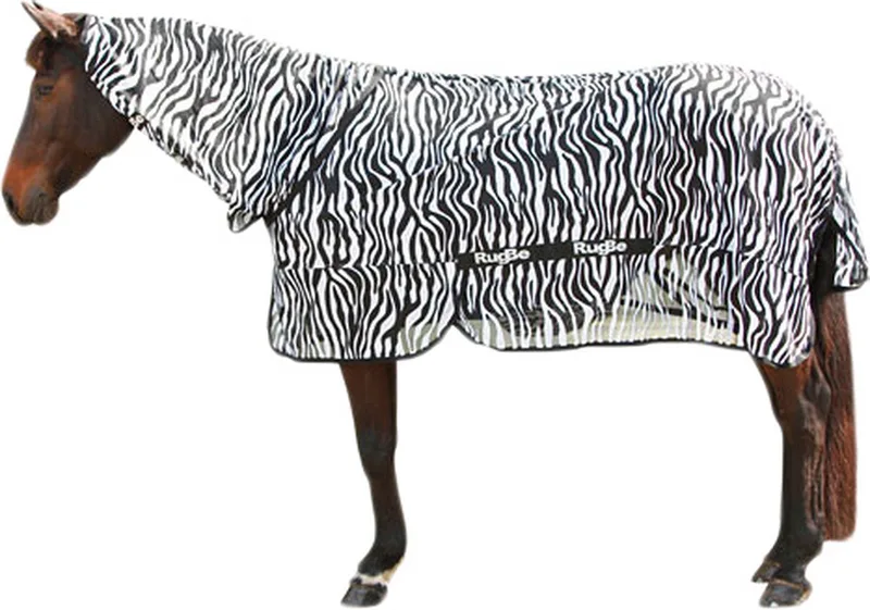Vliegendeken voor Paarden met nekdeel - OP=OP 155-205 by Holland Animal Care in Zebra – product photo