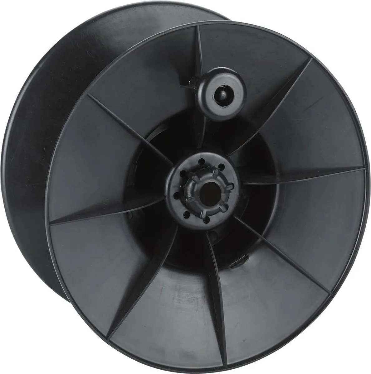 ZoneGuard Haspel Trommel los - Uiterst stabiele kunststoffen trommel (uitwisselbaar) met blokkeringspal - Geschikt voor 600 meter lint (10 mm) of 1000 meter nylon draad - Kunststof från Holland Animal Care i Svart – produktbild