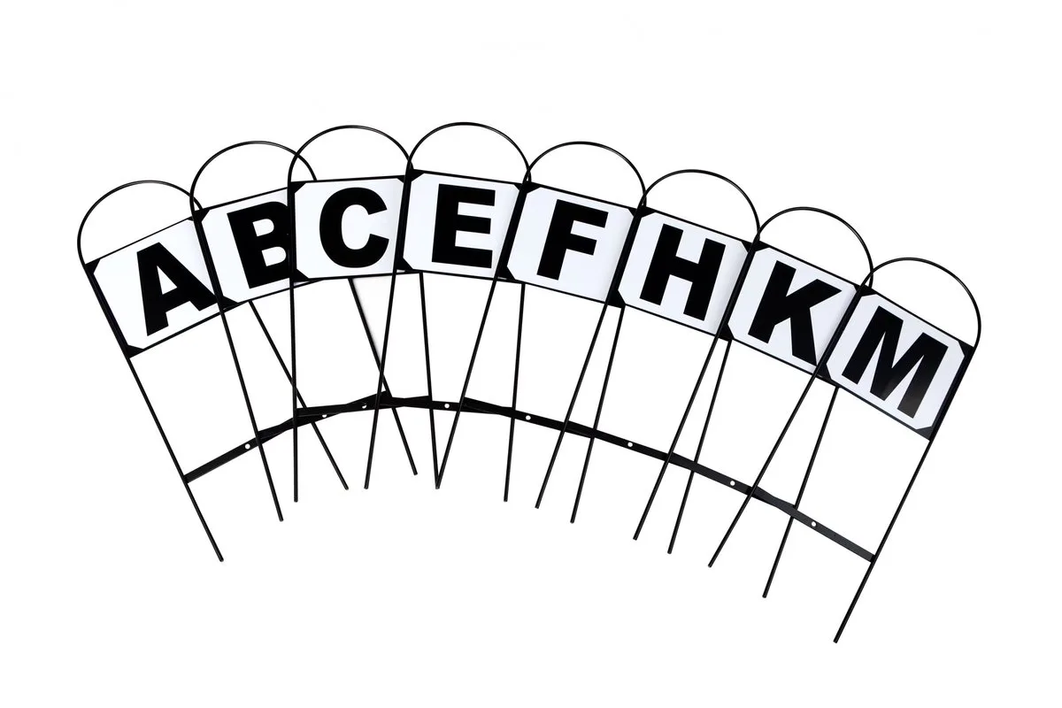 Dressuurletters Abcefhkm 69 Cm Staal 8-delig by Horka in Black – product photo