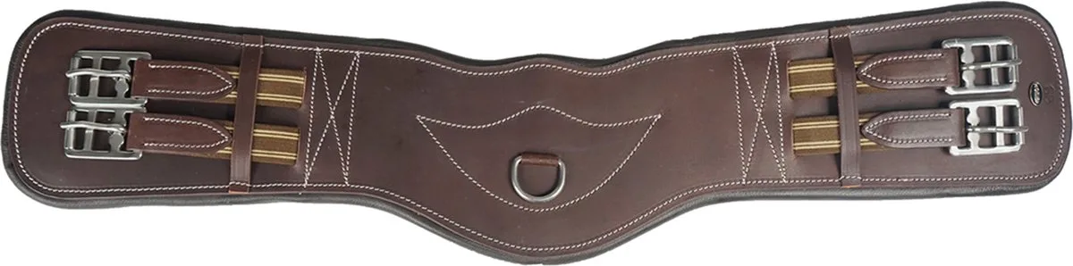 Dressuursingel Leer - 60 de Horka en Bruin-zilver – photo produit