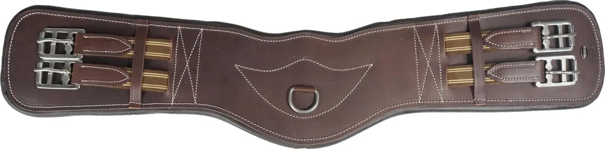 Dressuursingel Leer Bruin-zilver - Bruin-zilver - 80 van Horka in Bruin-zilver – productfoto