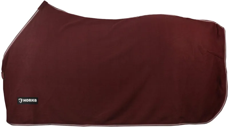 Economy Fleece Cooler Paardendeken Rood 135-185 cm de Horka en Bordeaux – photo produit