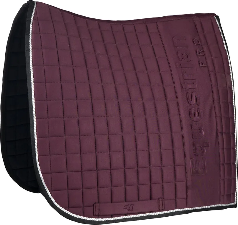 Equestria Pro Embossed Zadeldek - Wine - Full Dressuur de Horka en Rouge – photo produit