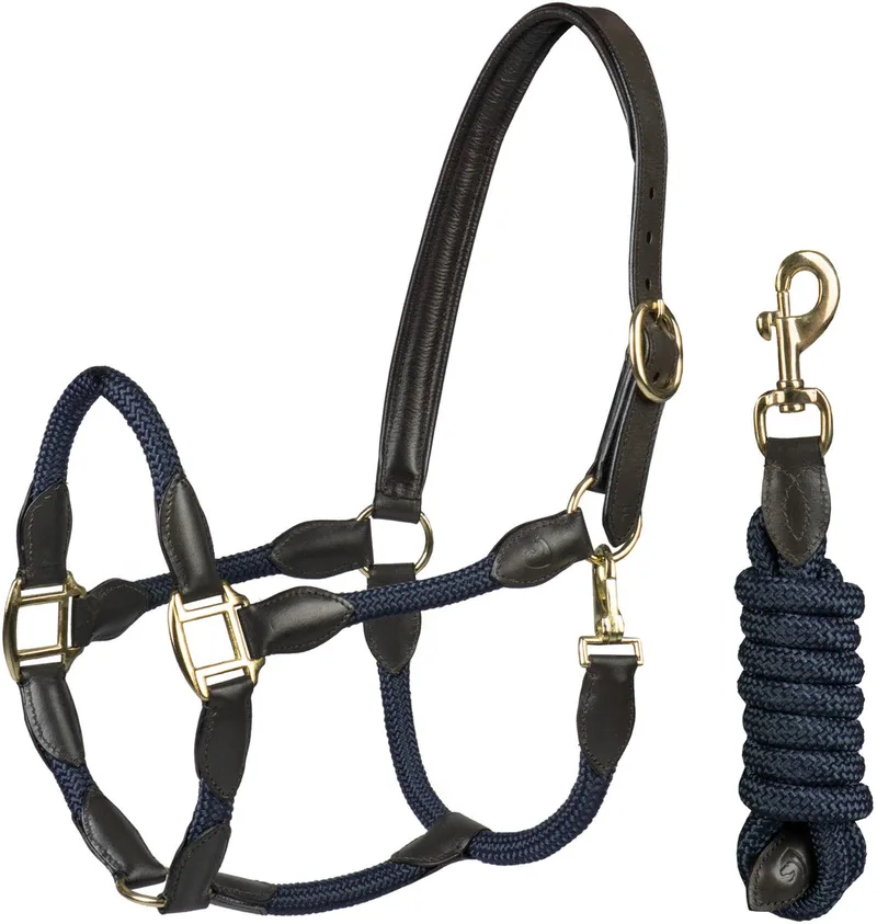 Halster Set Leer Met Touw by Horka in Brown, Blue – product photo