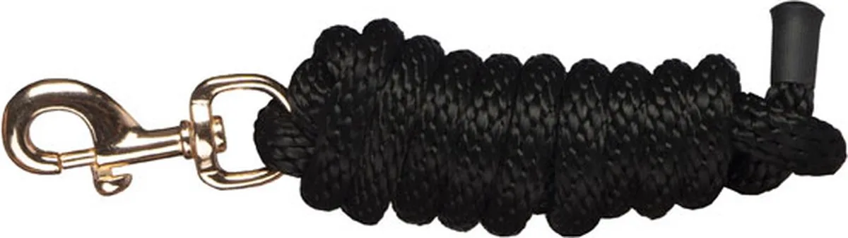 Halsterset Deluxe - Rosegoud - Cob van Horka in Zwart – productfoto