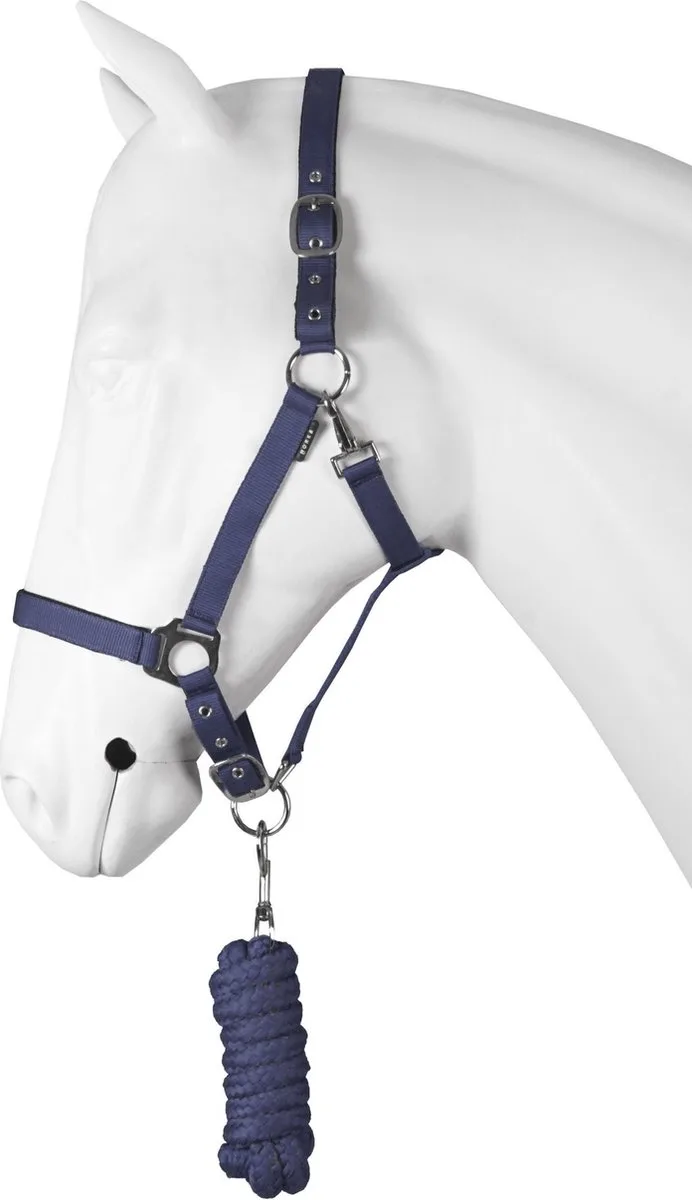 Halsterset Dime Maat Pony van Horka in Donkerblauw – productfoto