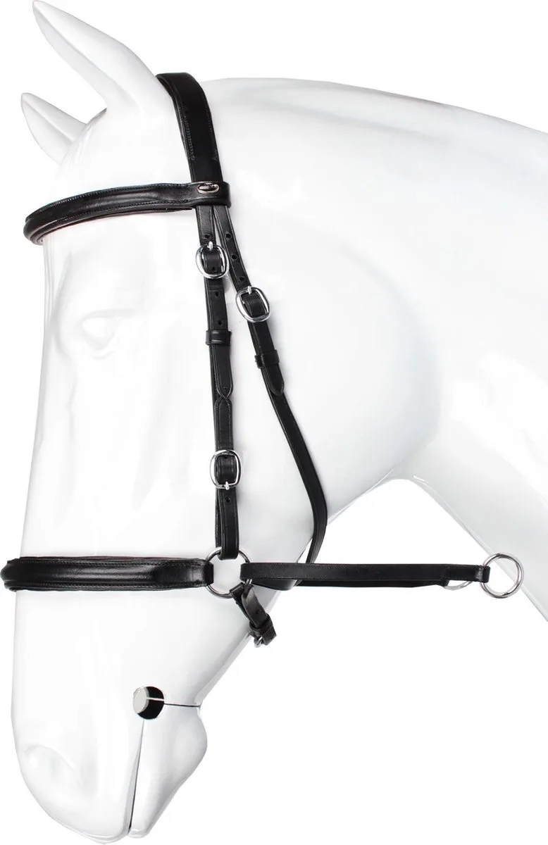 Hoofdstel Bitloos Kunstleer Cob by Horka in Black – product photo