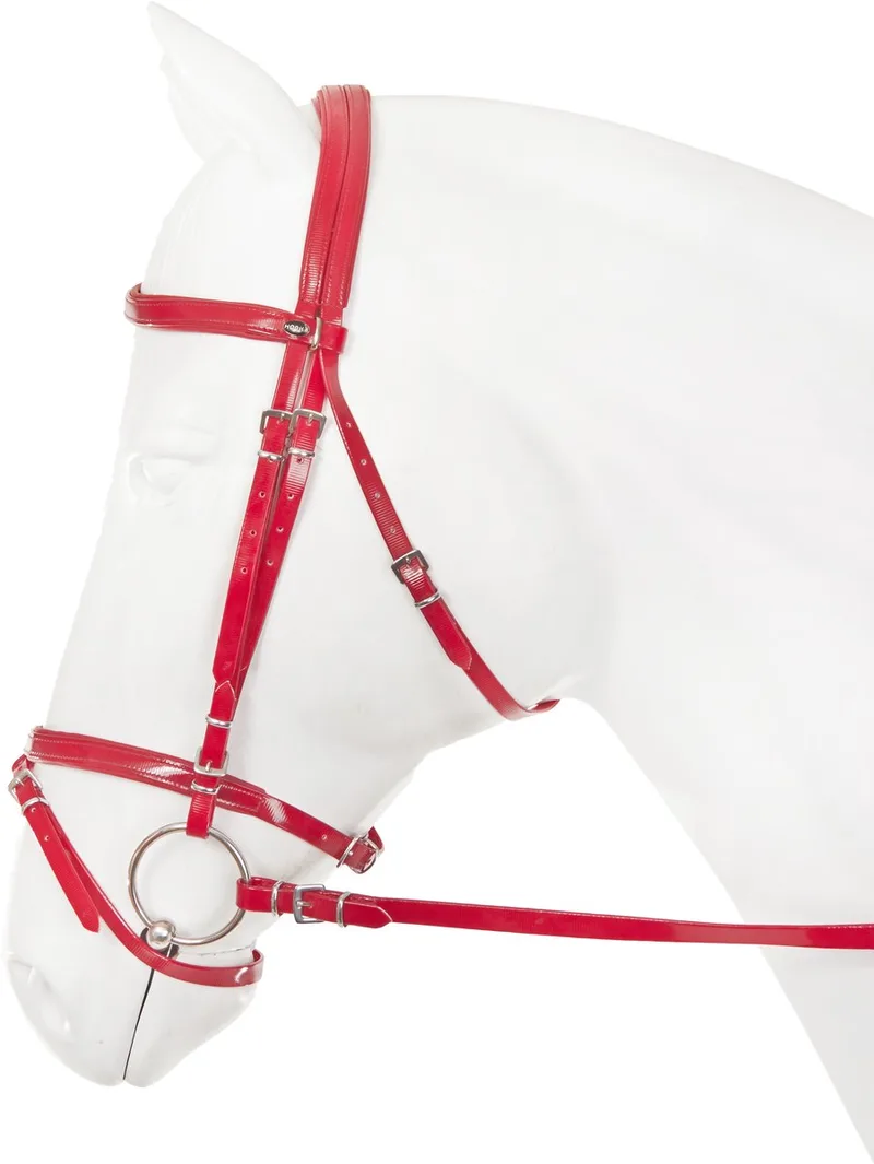 Hoofdstel Pvc Flashy Rood - Rood - paard by Horka in Red – product photo