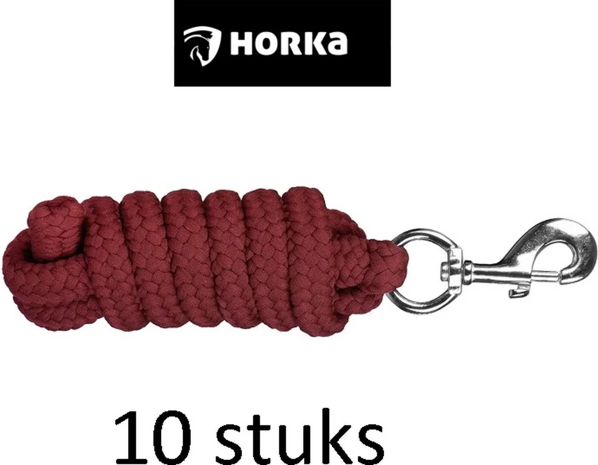Horka - 10 halstertouwen - voordeelpak - Bordeaux från Horka i Röd – produktbild