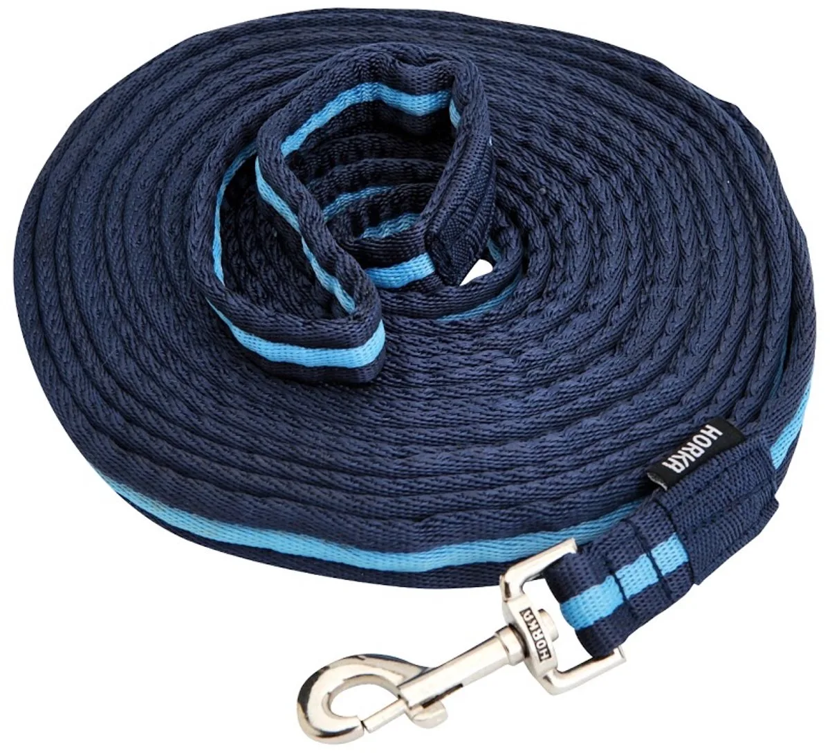 Longeerlijn Met Karabijnhaak Polyester 8 Meter de Horka en Bleu – photo produit