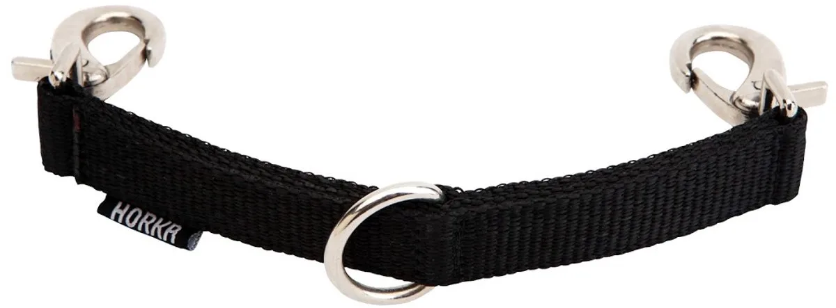 Longeerstuk Met D-ring Polyester 13 Cm fra Horka i Sort – produktbillede