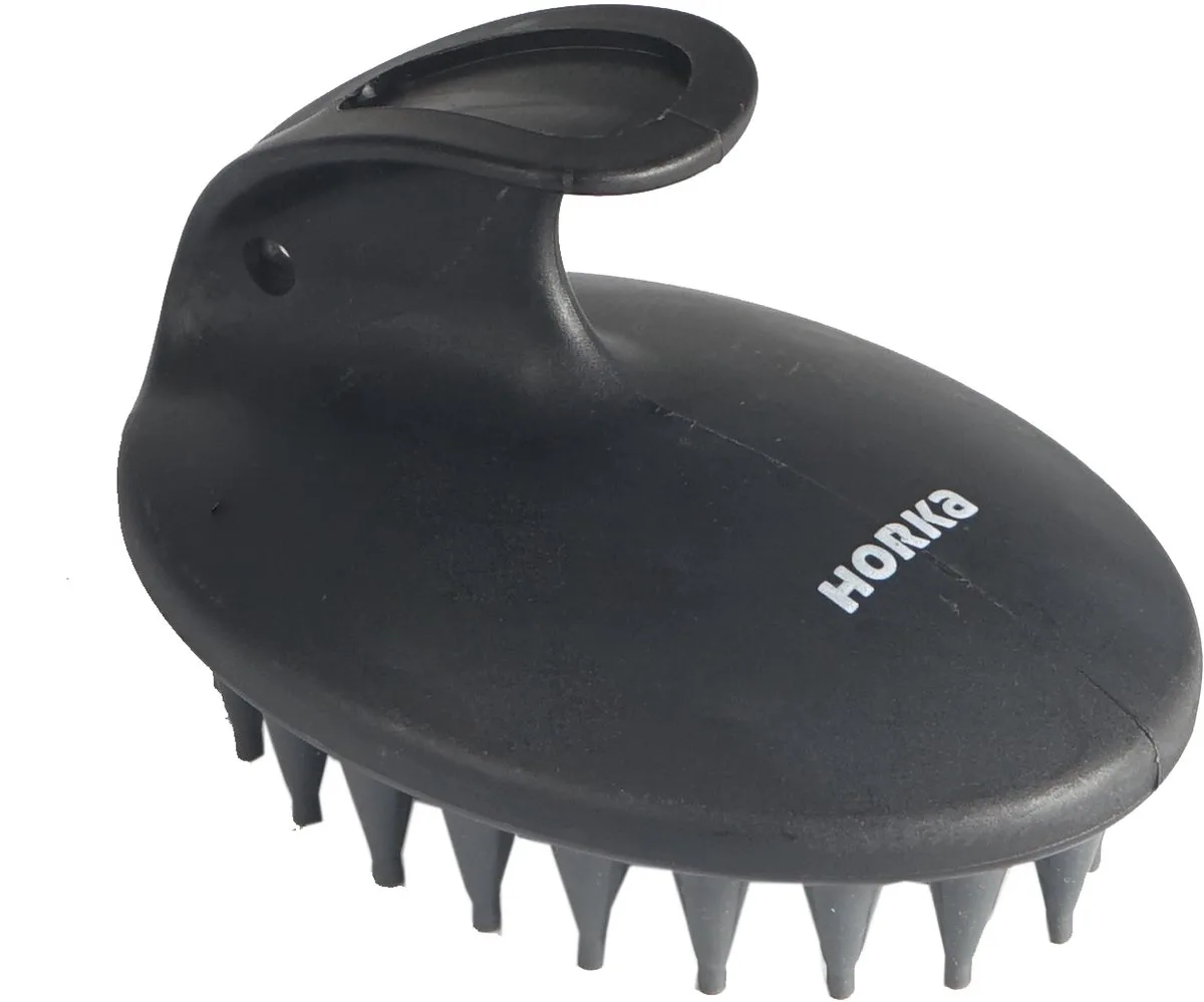 Massage Borstel Rond - ONE van Horka in Zwart – productfoto