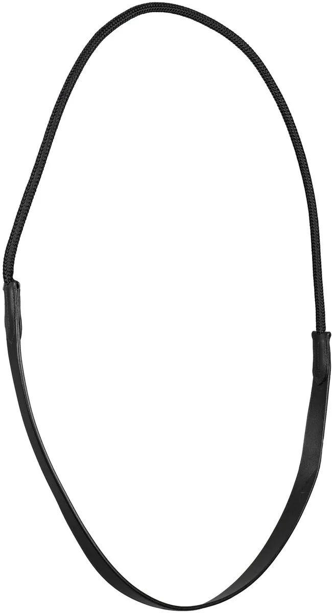 Neckrope Half Leer/half Touw van Horka in Zwart – productfoto