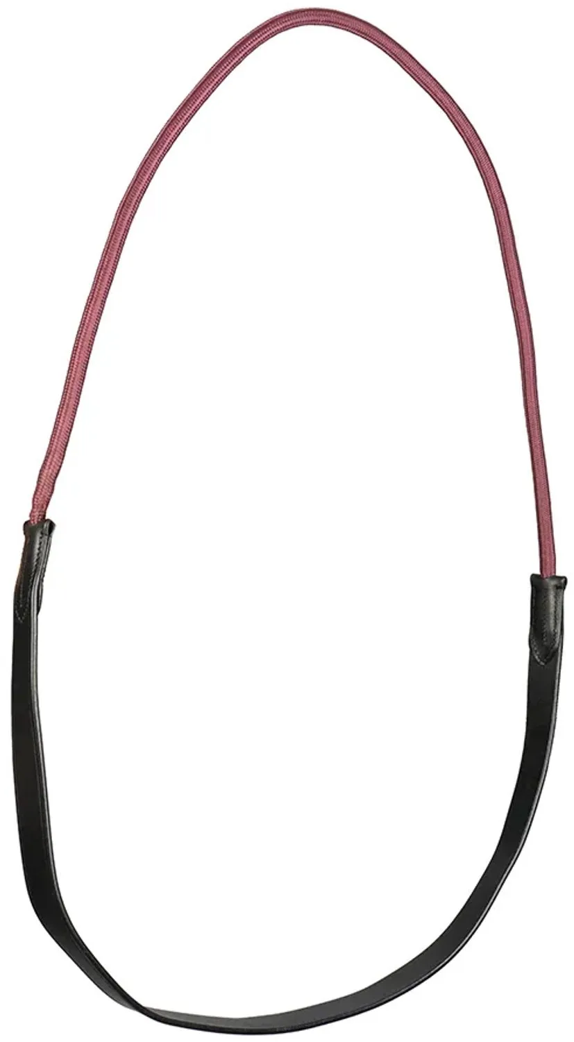 Neckrope Half Leer/half Touw van Horka in Zwart, Rood – productfoto