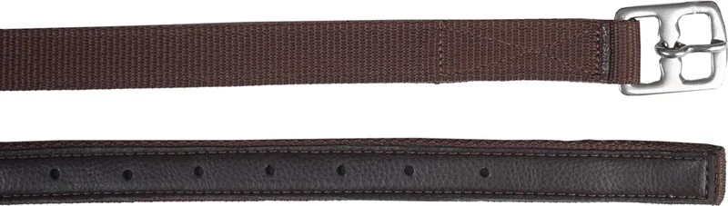 Nylon Leren Stijgbeugels Bruin 135 cm by Horka in Brown, Silver – product photo