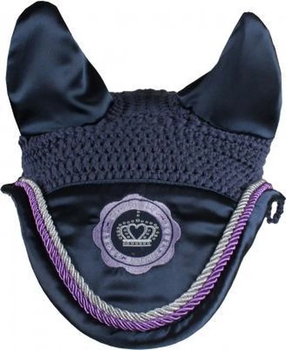 oornetje Glamour - satin look - blue - full de Horka en Bleu – photo produit
