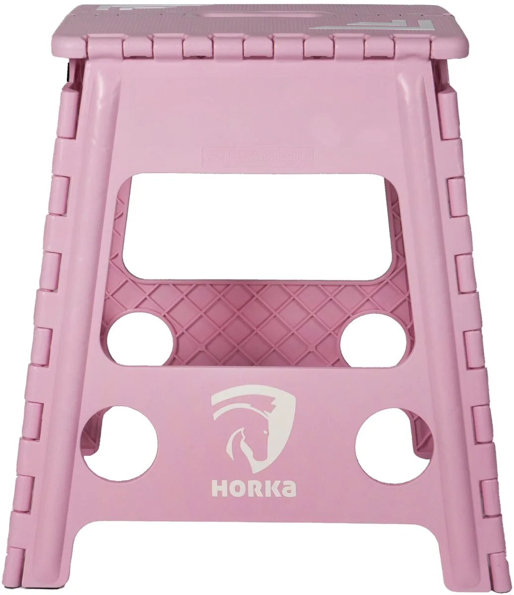 Opstapkrukje Get Up - 25,5 X 21,5 X 39 Cm - Opvouwbaar van Horka in Roze – productfoto
