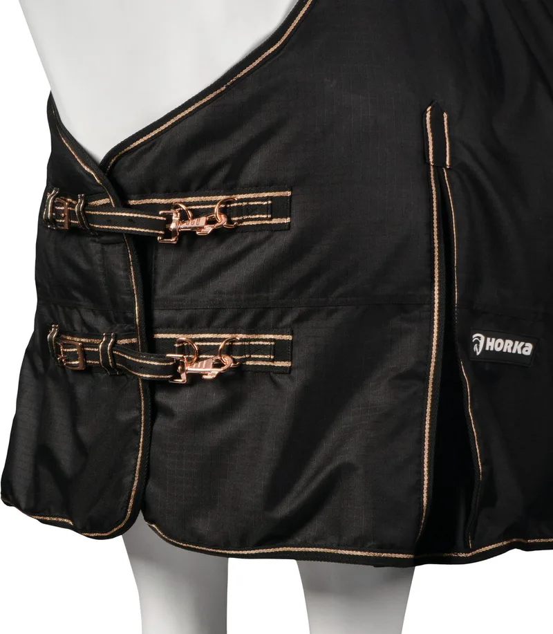 Outdoordeken Dime 600D - 200 Grams Zwart/Rosegoud - 195 de Horka en Noir – photo produit