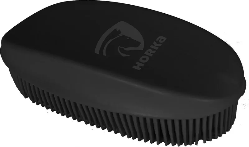 Paardenborstel 11,5 X 6,5 X 3,5 Cm Rubber by Horka in Black – product photo