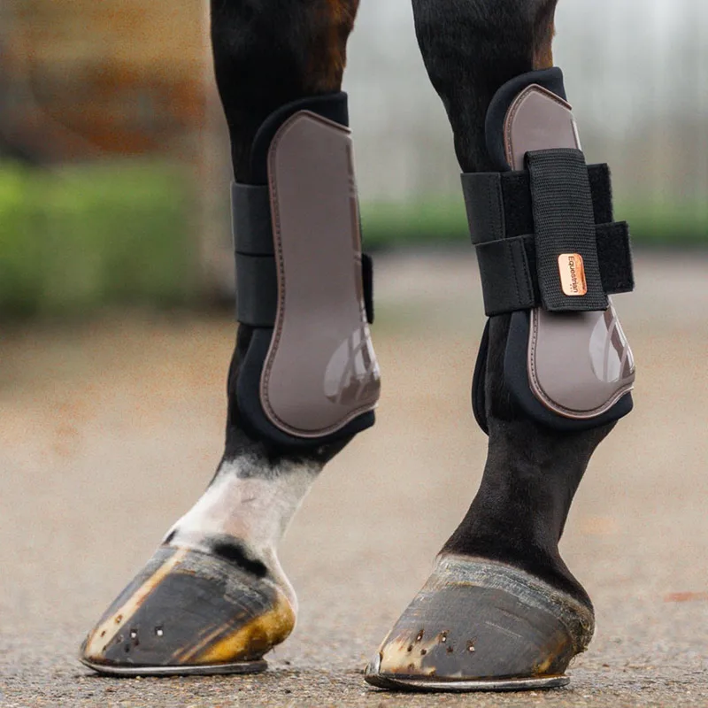 Peesbeschermers Equestrian Pro Coffee/Rosegoud - Full by Horka in Brown – product photo