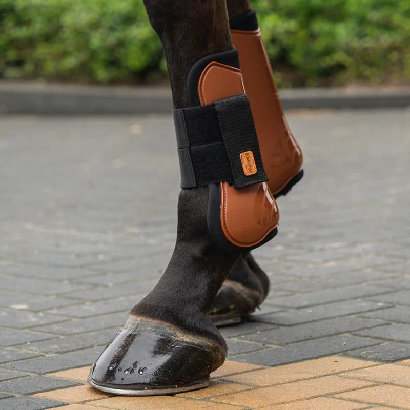 Peesbeschermers Equestrian Pro Ginger/Rosegoud - Full von Horka in Braun – Produktfoto